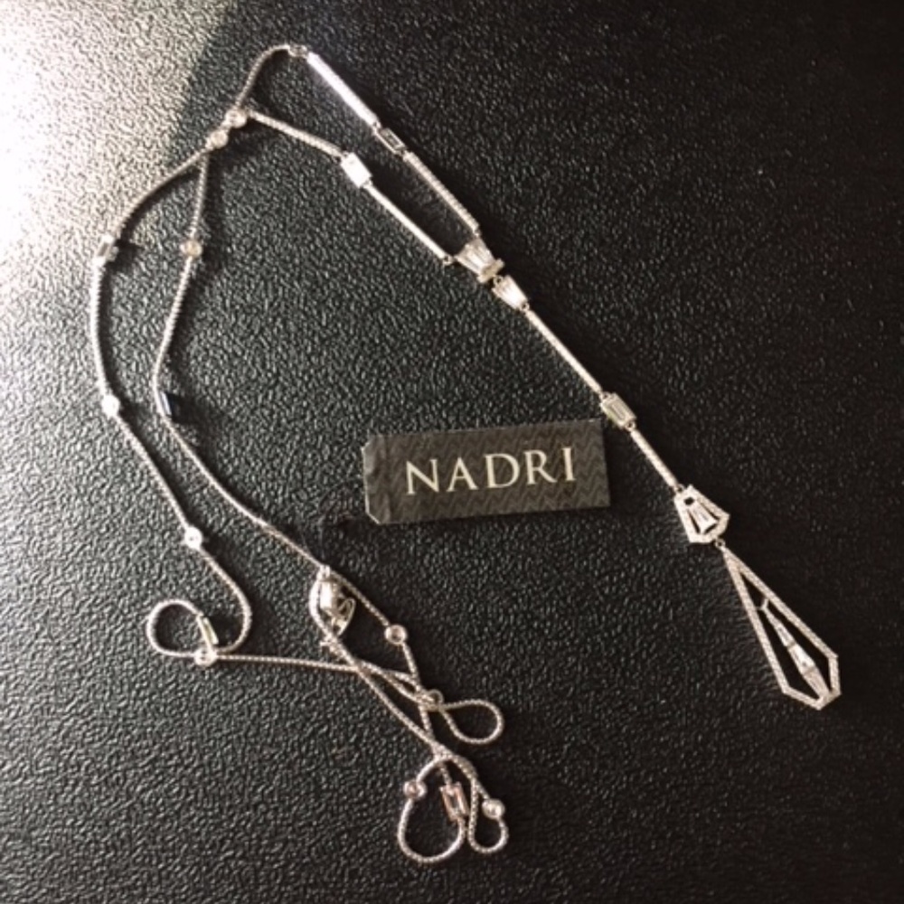 Nadri Silver / Faux Diamond Necklace